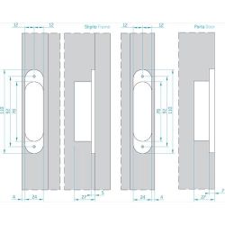Петля дверная универсальная скрытой установки ANSELMI №505 никель (1 шт)