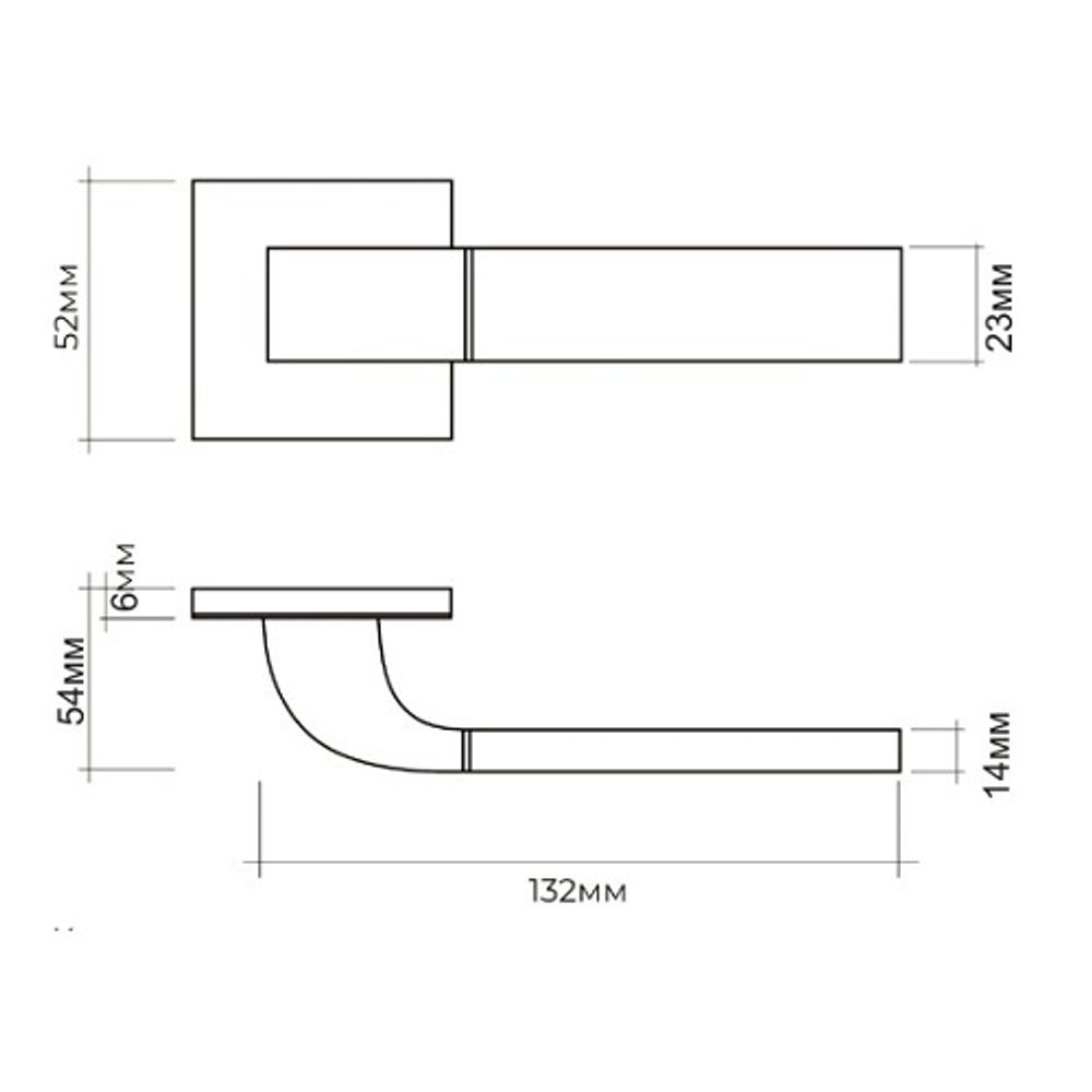 Ручка раздельная VETTORE R21.170 MCP матовый хром