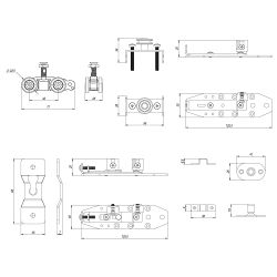 Комплект для раздвижных профильных дверей ARMADILLO SLD.Comfort-PRO SET 4 PROF synchron/80 /59261/