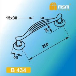 Ручка-скоба MSM B434 PB пол.латунь