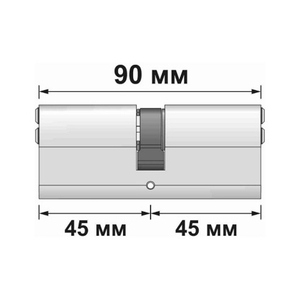 Цилиндровый механизм FUARO G-PRO500/90 mm (40+10+40) SSC сатин. хром 5 кл. /64209/