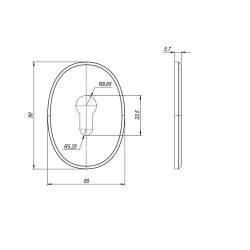 Декоративная накладка FUARO ESC 473 eco BL-24 черный /42715/ (1 шт)