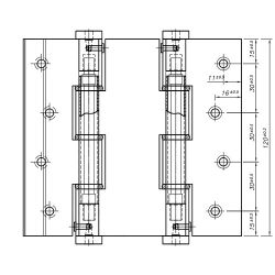 Петля МЕТРО DA 120 Бронза (1 шт)
