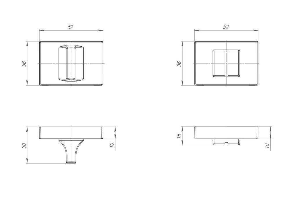 Ручка поворотная PUNTO BK6 QSL SN-3 мат.никель /46585/