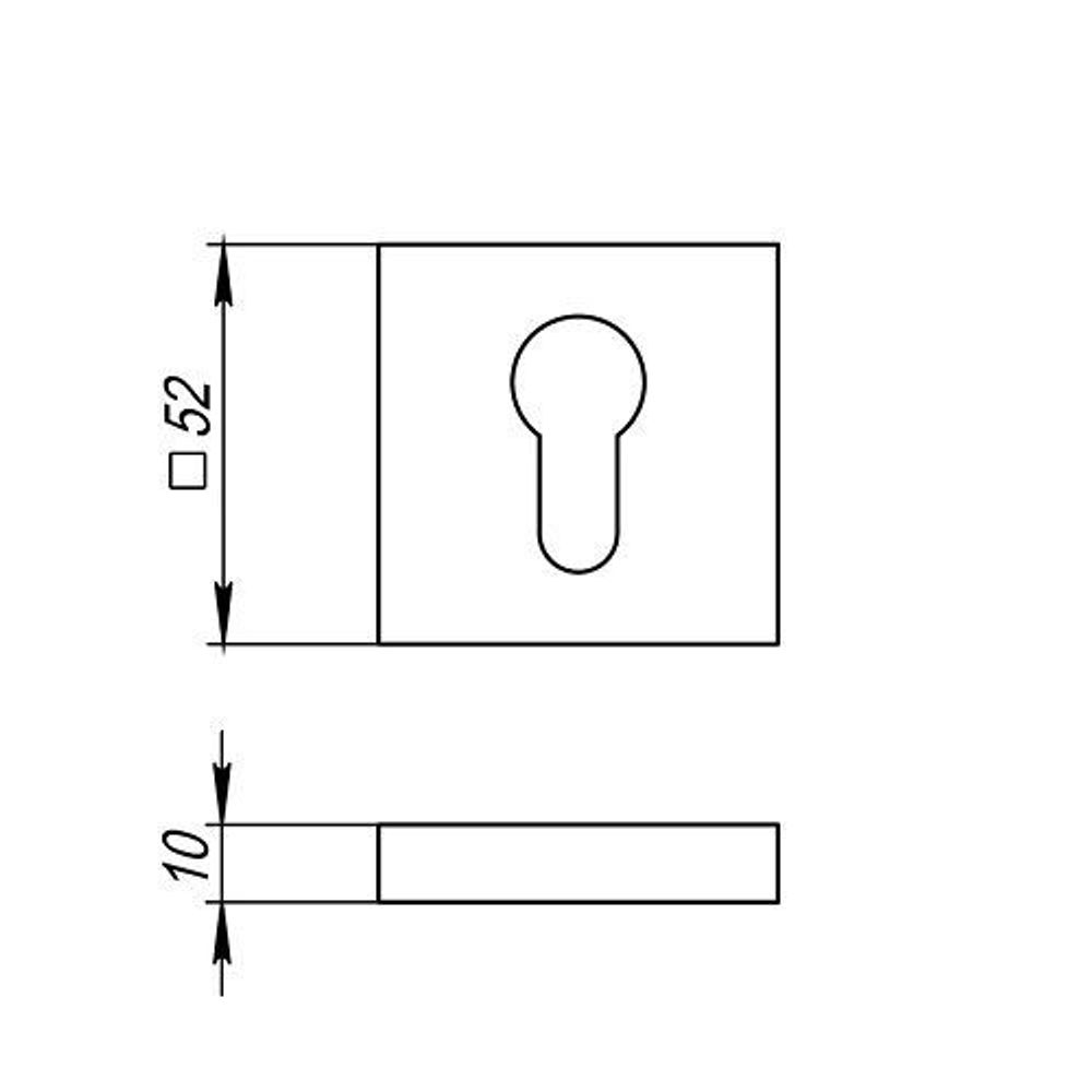 Накладка под цилиндр FUARO ET DM CP-8 хром /33105/