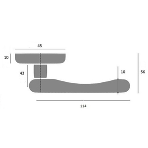 Дверная ручка на квадратном основании Fratelli Cattini "NEVADA" 8FS-NM матовый черный