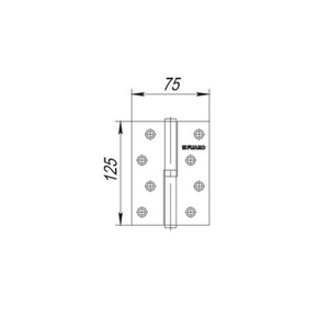 Петля дверная съемная FUARO 413-5 125х75х2,5 AC R медь правая /18207/ (1 шт)