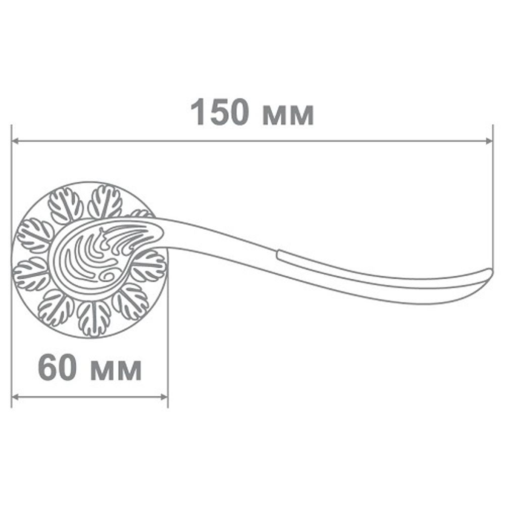 Ручка Медио 55-210 CPW белый/хром