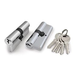 Цилиндровый механизм FUARO 100 ZA 80 (30+10+40) CP хром 5 кл.