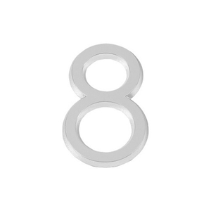 Цифра дверная самоклеящаяся FUARO "8" ABS (50х37) CP хром /46913/