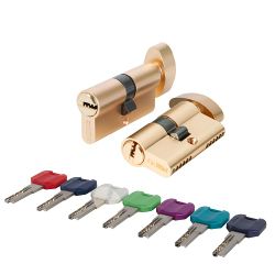 Цилиндровый механизм с вертушкой PUNTO MaxPro7002/70 mm (30+10+30) SSG сатин.золото 7кл. /61177/