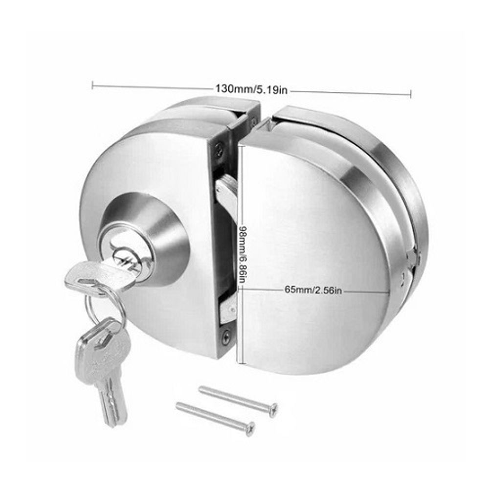 Замок с ответной частью на стекло 122-027A SS нержавейка