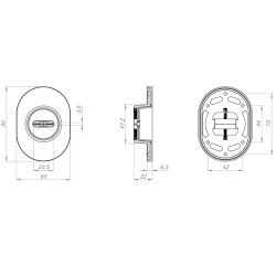 Декоративная накладка FUARO ESC 477-S-auto RLR BL-24 черный /48327/ (1 шт)