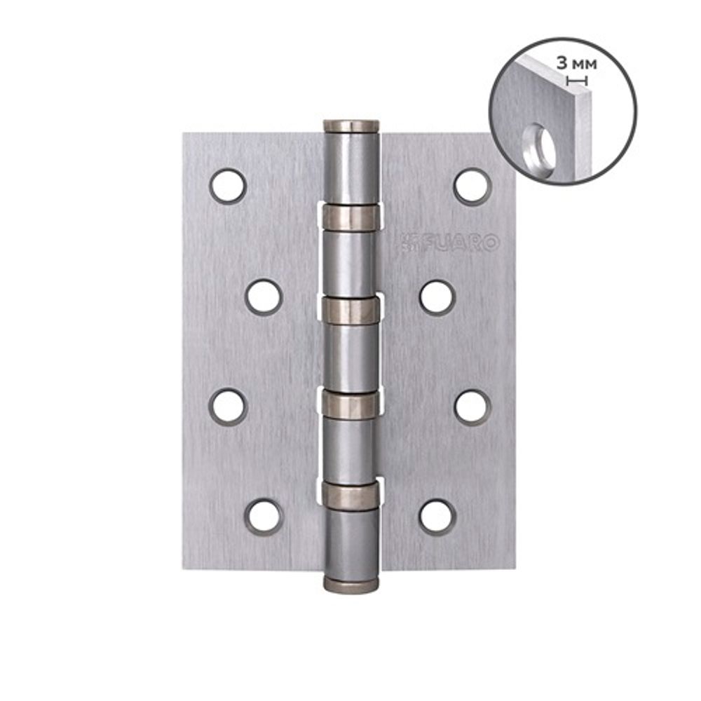 Петля дверная универсальная FUARO HEAVY IN4400U 100х75х3 мм SSC сатинированный хром