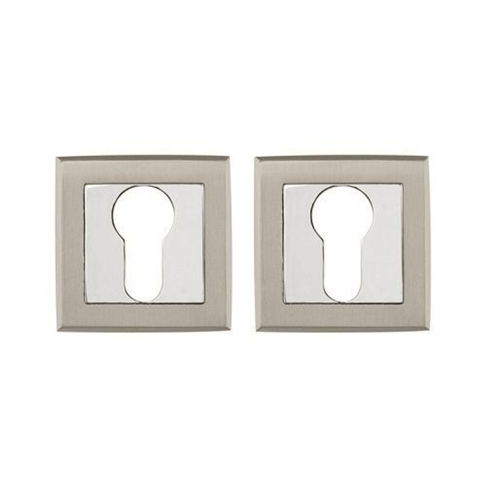 Накладка под цилиндр PUNTO ET QL SN/CP-3 мат.никель/хром /33119/