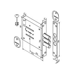 Замок врезной сувальдный KERBEROS 110.21.003 5 кл /41305/