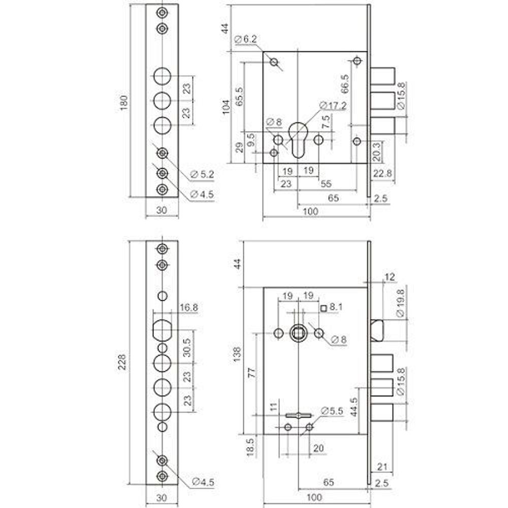 Комплект замков BORDER Grand /87316+87317/  /34909/