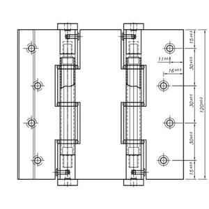 Петля МЕТРО DA 120 Бронза (1 шт)