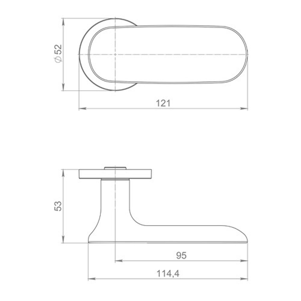 Ручка раздельная ARMADILLO SOHO URS AC-9 медь /57623/