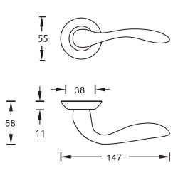 Ручка дверная ARCHIE S010 RII