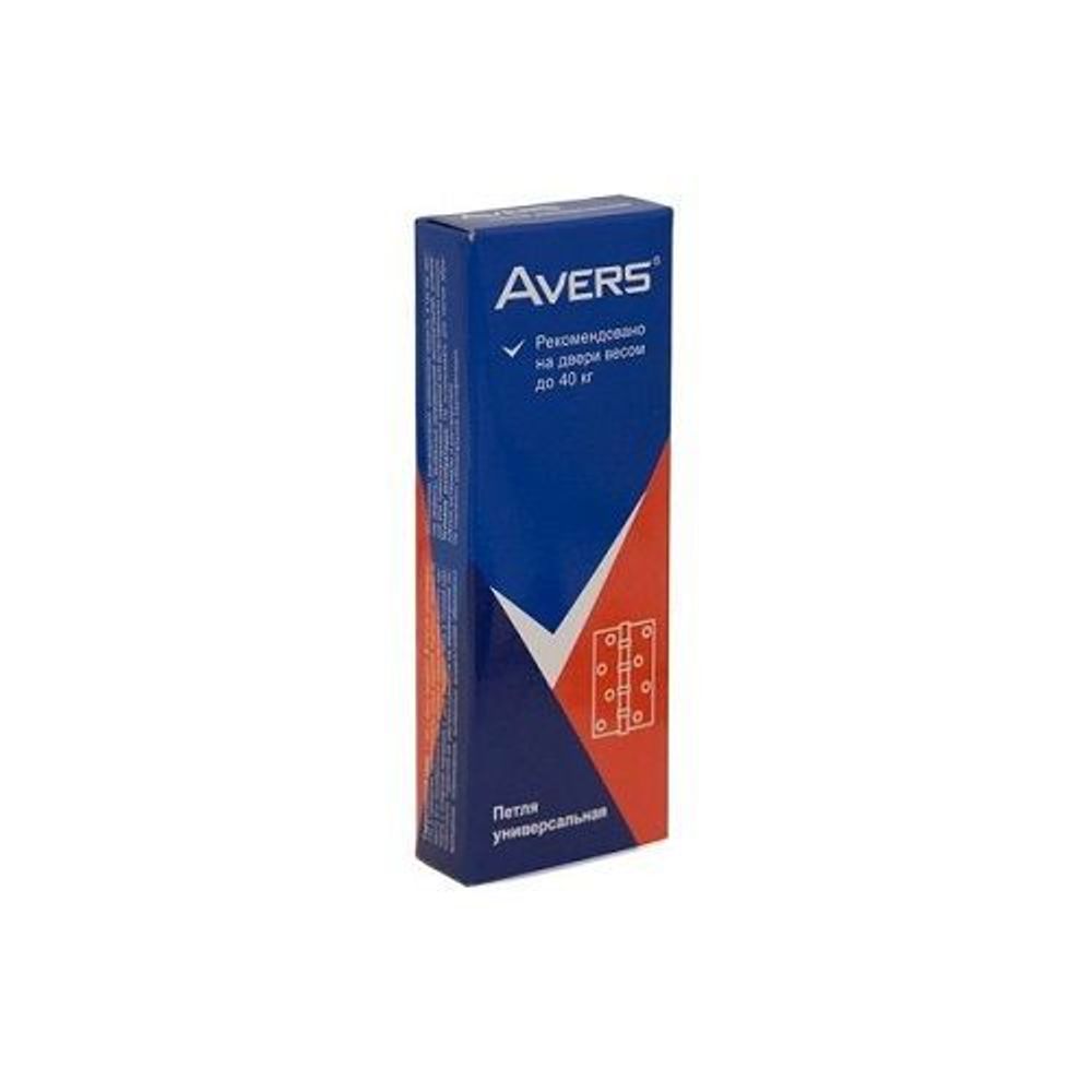 Петля дверная универсальная AVERS 100*70*2,5-B4 GRF графит (1 шт)