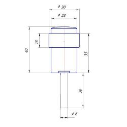 Упор дверной APECS DS-0014 BLM черный матовый