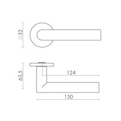 Ручка раздельная FUARO BARREL SLR SSC-16 сатин.хром /46851/