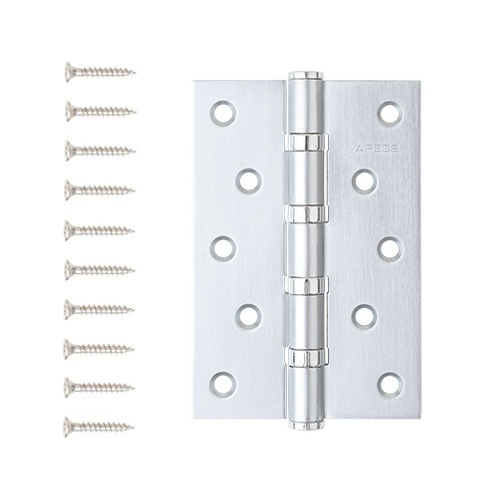 Петля дверная APECS 120x80-B4 Steel CRS сатин.хром (1шт)