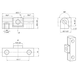 Петля CL 65 хром