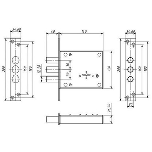 Замок врезной БИФ ЗВУ-003