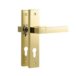 Ручка дверная на планке НОРА-М 109-70 мм, золото