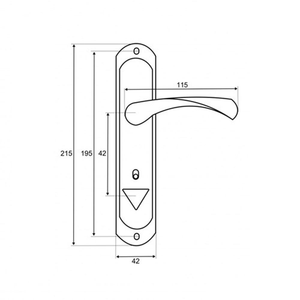 Ручки на планке VETTORE 42.323 AL L CP хром левая