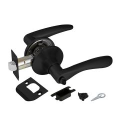 Ручка защелка AJAX 6010 BL-B (фик.) черный /44449/