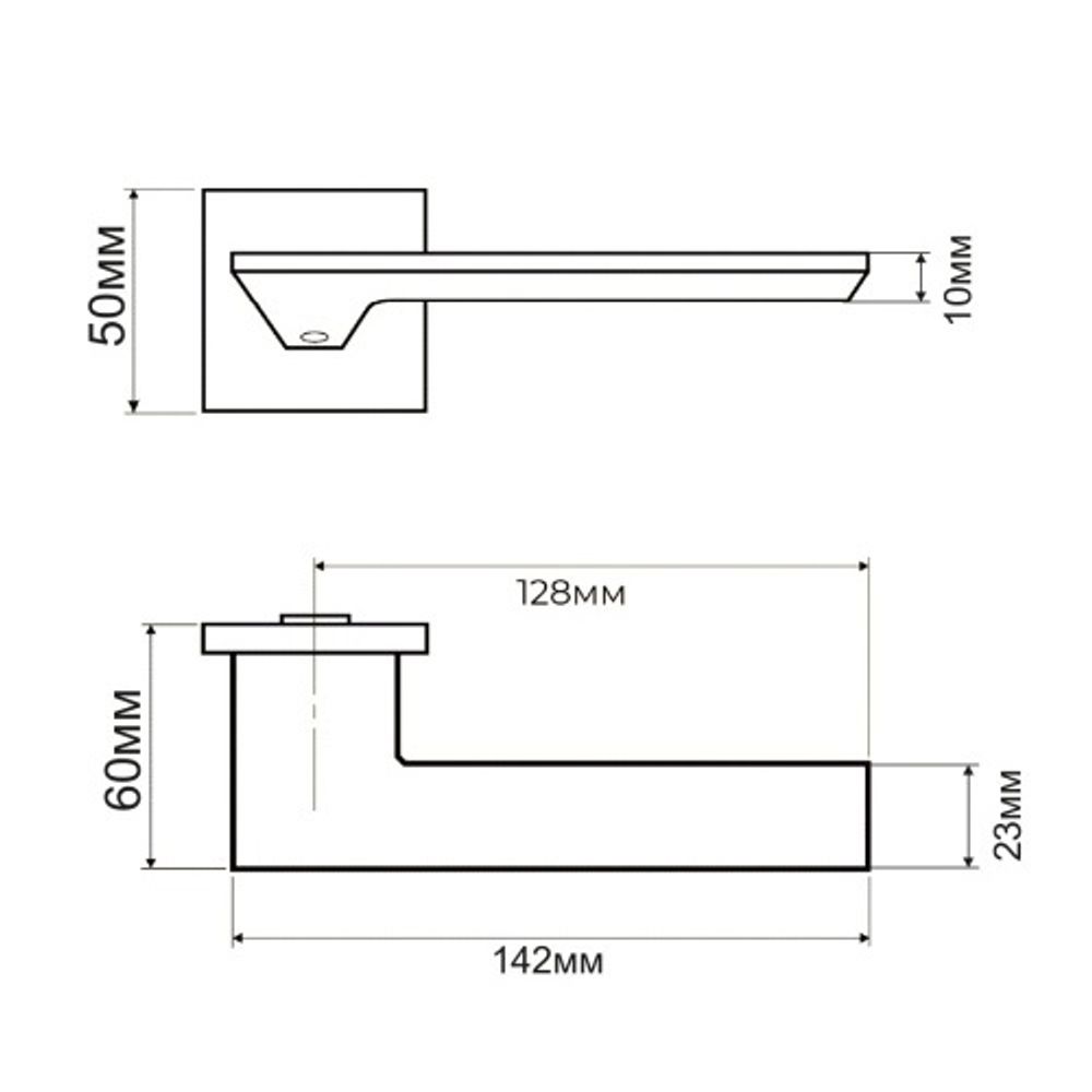 Ручка раздельная VETTORE R06.027 SN/CP мат.никель/хром