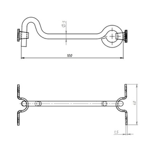 Крючок ветровой КУНГУР КР-100 цинк (1 шт)