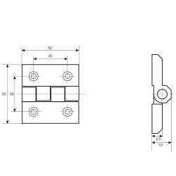 Петля 082 С 50x50 хром