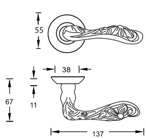 Ручка дверная ARCHIE S010 172ACF