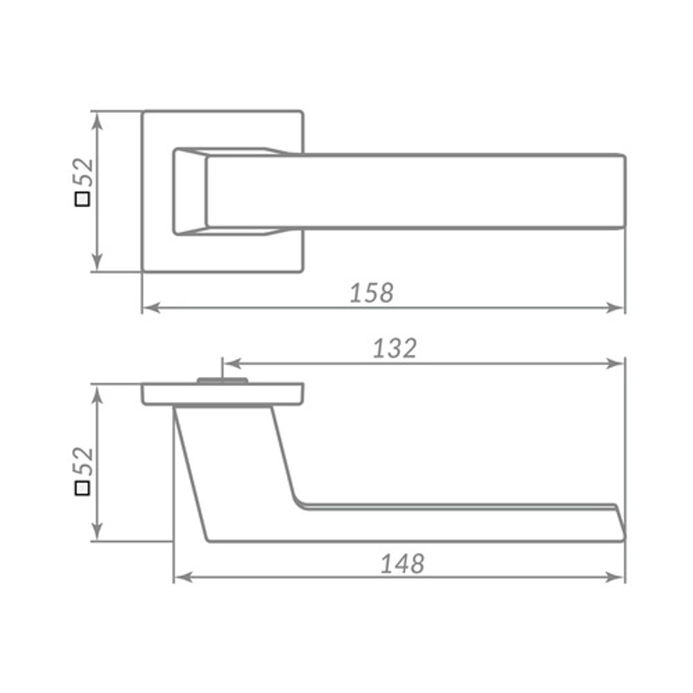 Ручка раздельная PUNTO DIPLOMAT ARC.Q52 GR-23 графит /62267/