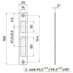 Планка запорная МЕТТЭМ ЗВ9 02.002 (для ЗВ4.402/ЗВ9.902)