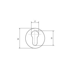 Накладка под цилиндр ABRISS ET 2501 CP хром