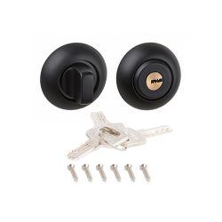 Фиксатор с замком APECS Megapolis WC-K-0803 BLM черный матовый