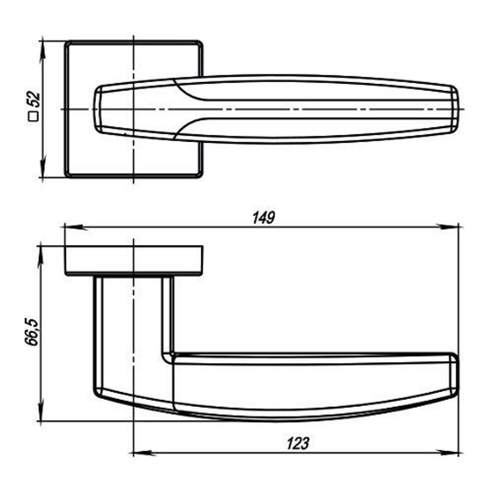 Ручка раздельная ARMADILLO ARC USQ2 BB/SBB-17 корич.бронза/мат.корич.бронза /34525/