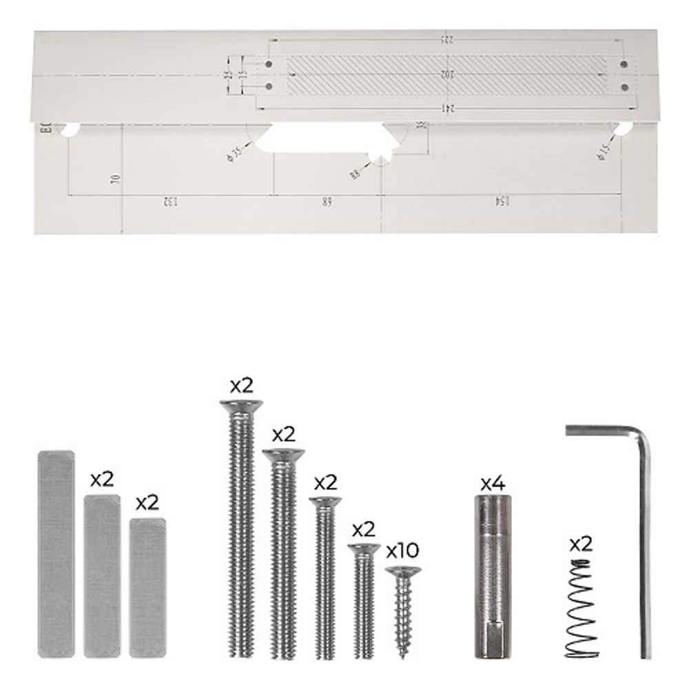Замок врезной электронный KAADAS Lambo K13F 3D Face с распознов. лица и отпечатком пальца, золото