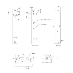 Электромеханический соленоидный врезной замок FUARO AT-EL500A-2 /60707/