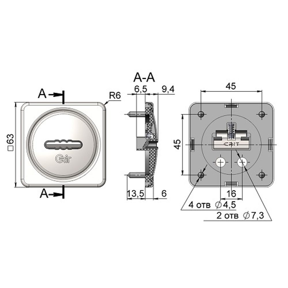 Накладка сувальдного замка КРИТ КлС-К11 Бр бронза (1 шт)