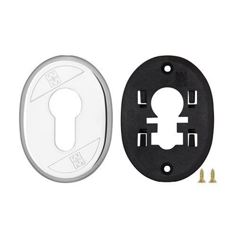 Накладка на цилиндр овальная MOTTURA 95.397 (хром), 1 шт /2051/