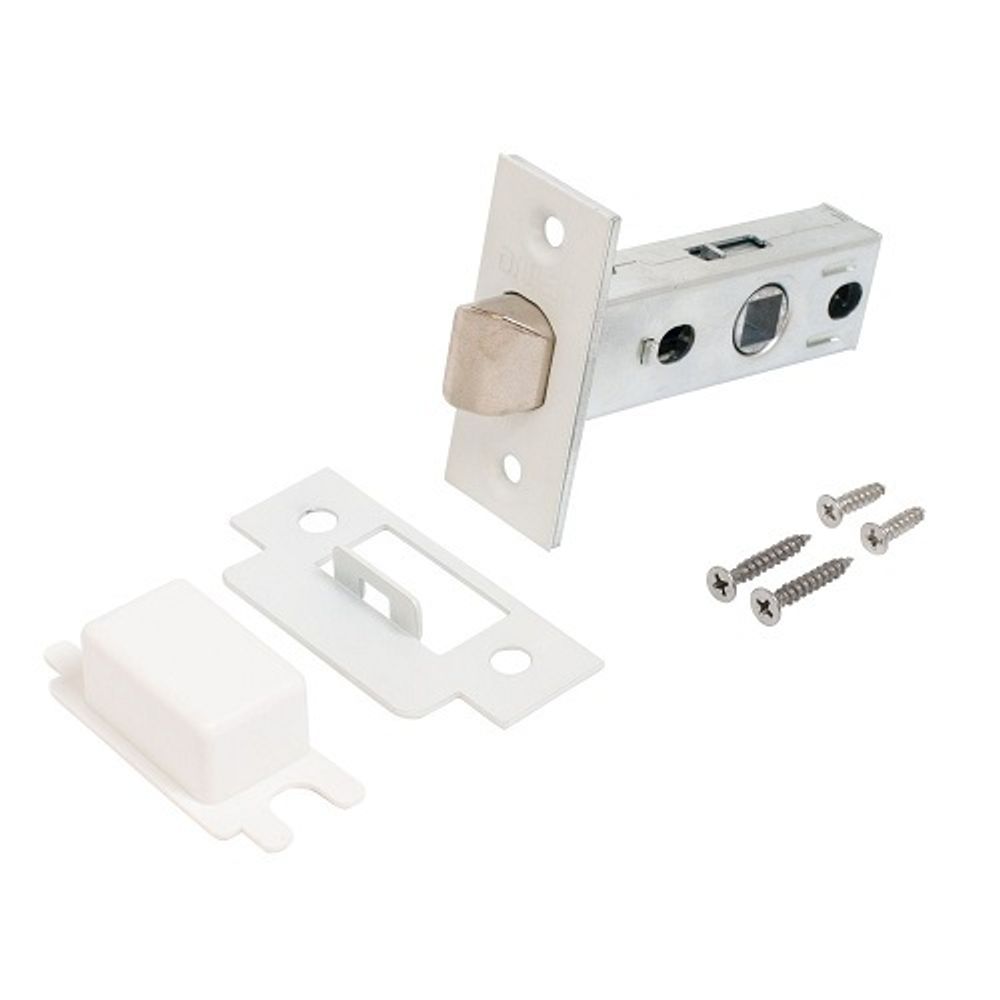 Защелка врезная АЛЛЮР АРТ L45-8 W мат.белый