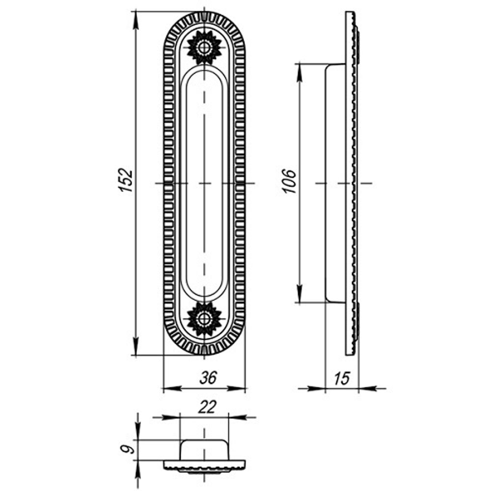 Ручка для раздвижных дверей ARMADILLO SH010/CL AS-9 антич.серебро /33757/