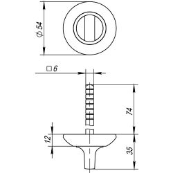 Ручка поворотная FUARO BKW6 AR SN/CP-3 мат.никель/хром /28263/