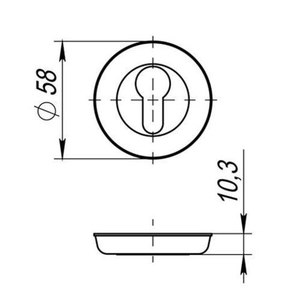 Накладка под цилиндр FUARO ET SM MAB-6 темная бронза /29593/